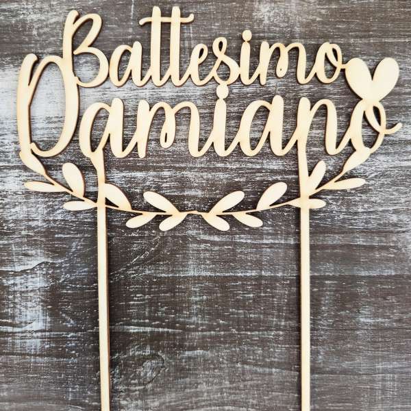 cake topper primo compleanno